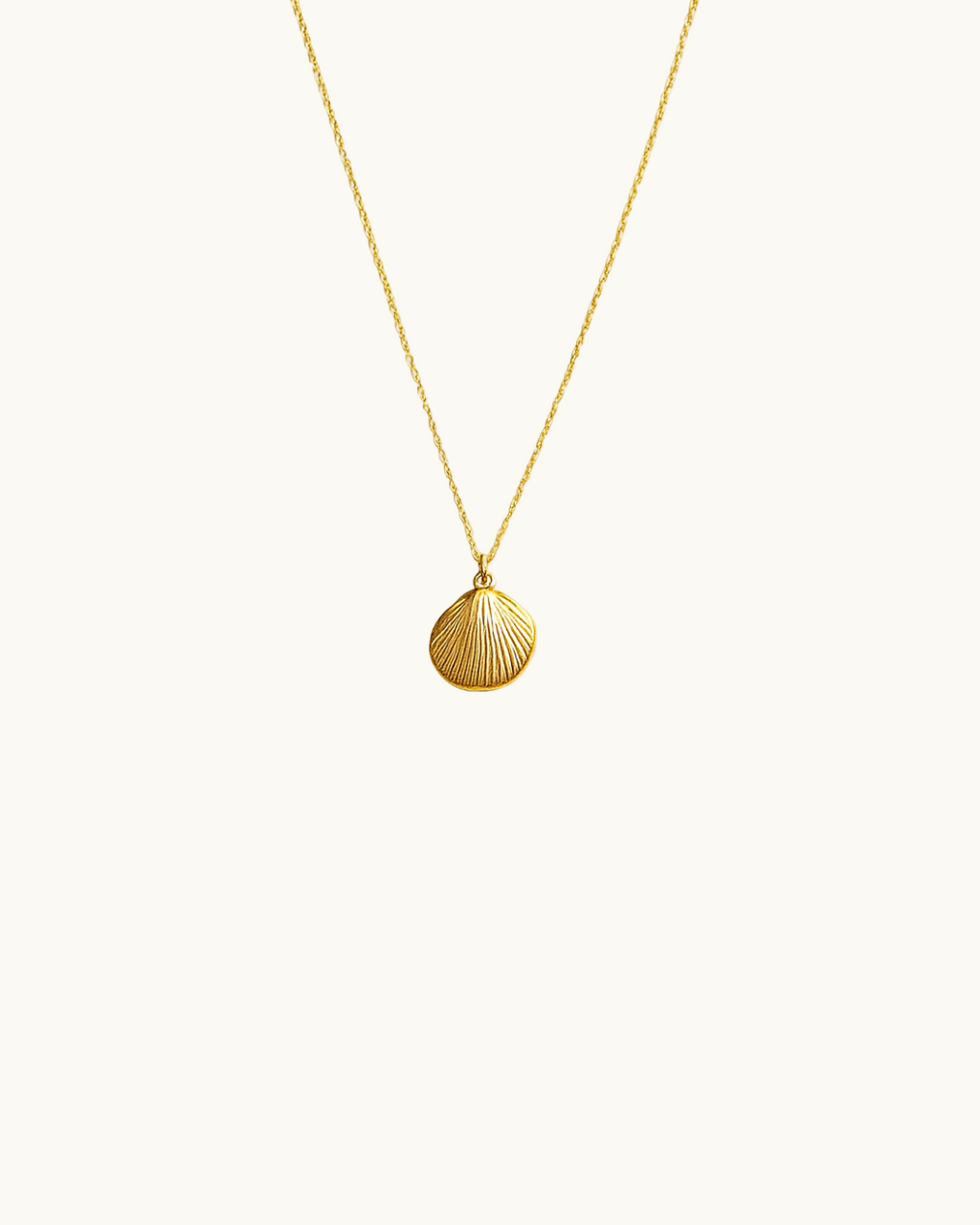 925 Sterling Silver Gold-Plated Shell Necklace