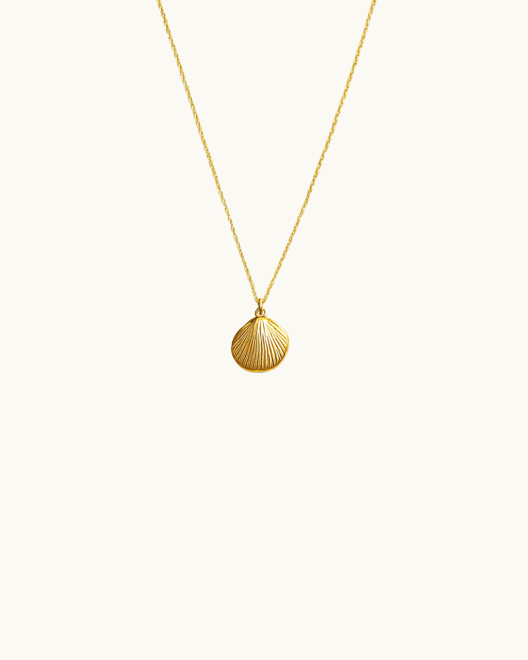 925 Sterling Silver Gold-Plated Shell Necklace