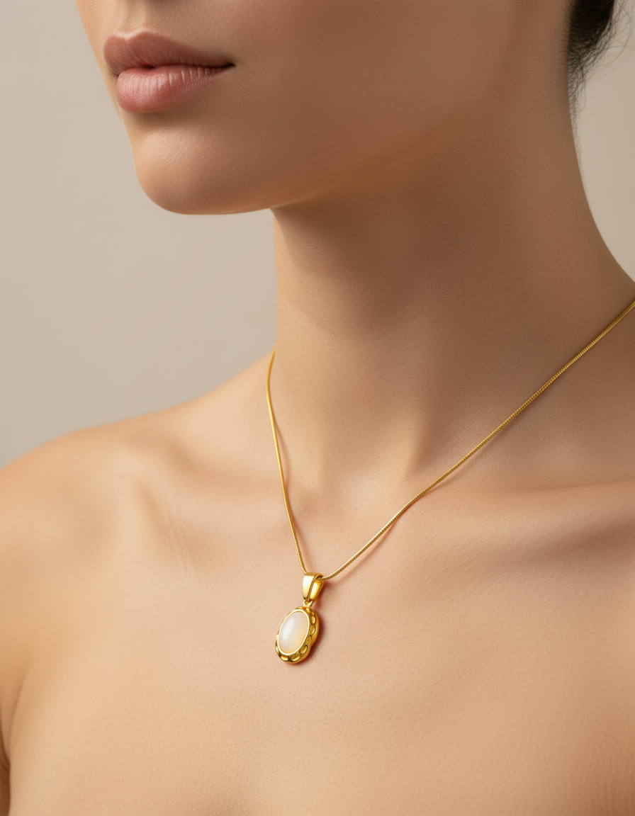 Natural Stone Pendant Necklace