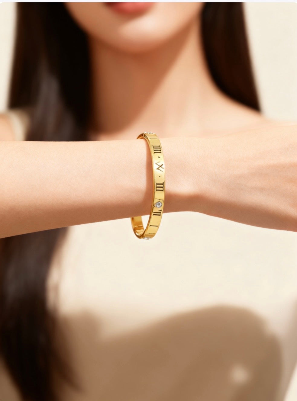 Eternal Time: Roman Numeral Bangle