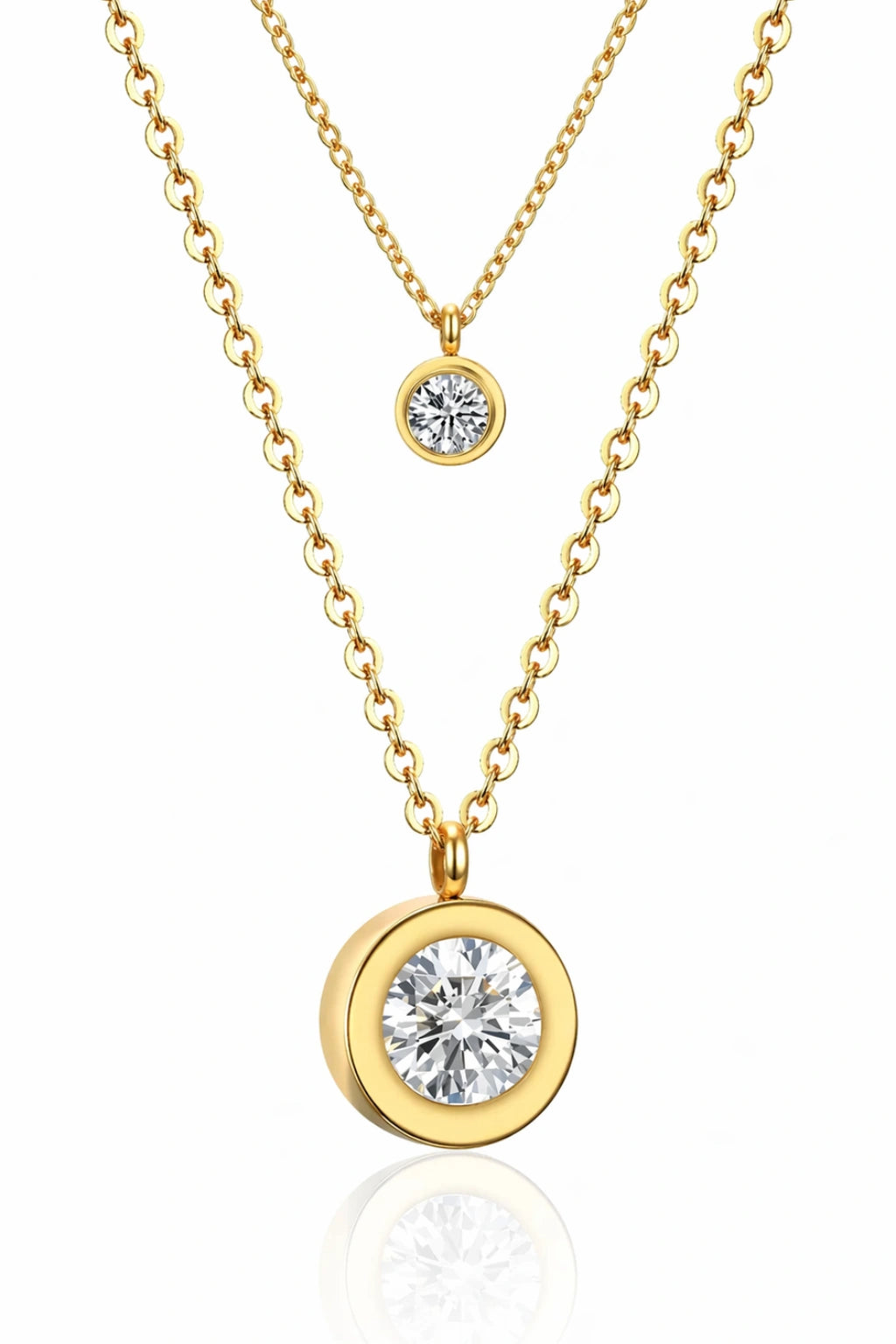 Layered Circle Pendant Necklace