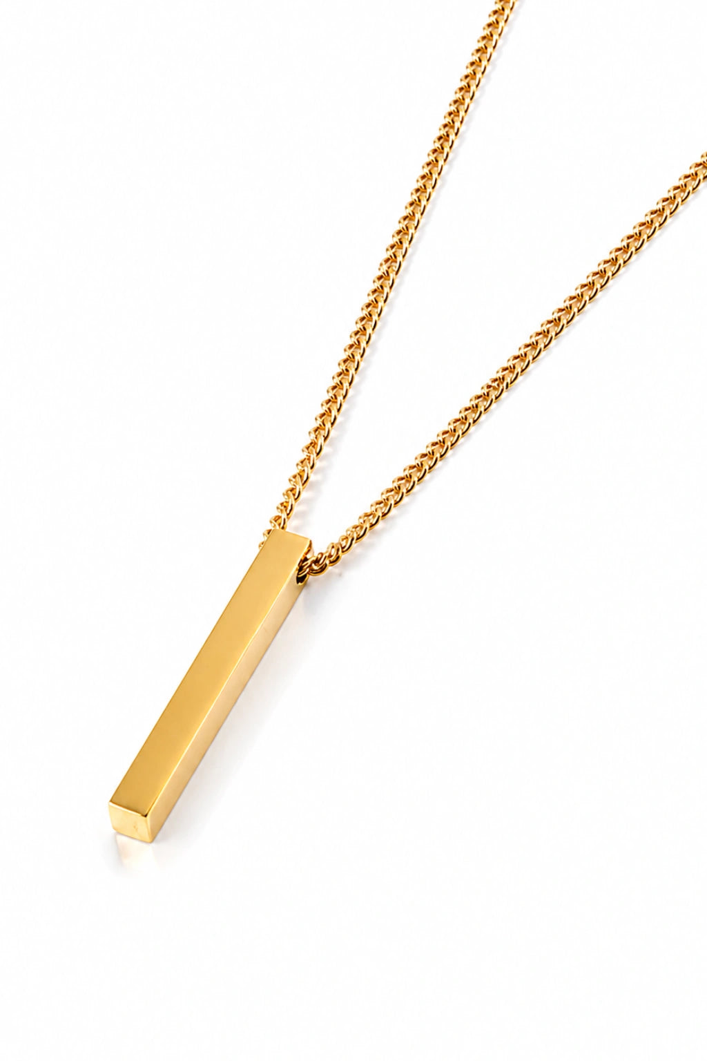 Rectangular Bar Pendant Necklace