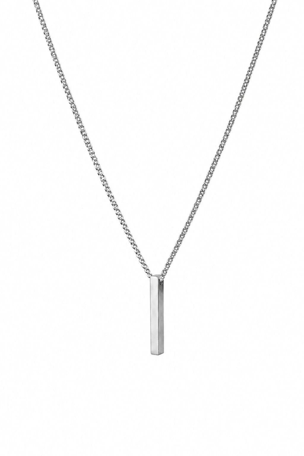 Rectangular Bar Pendant Necklace