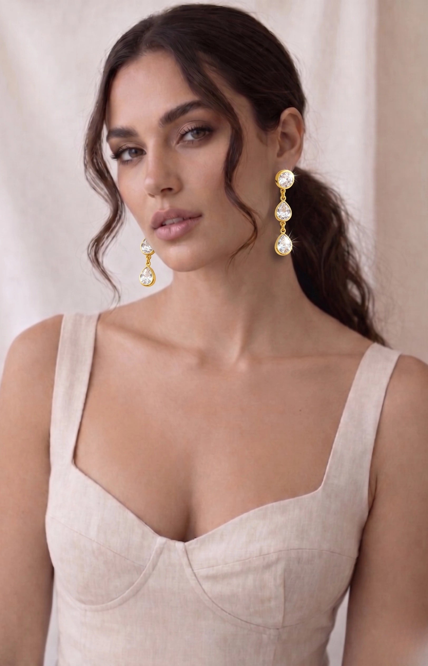 Teardrop Multi-Pendant Earrings