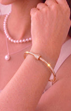 Timeless Sparkle Gold Plated Bangle