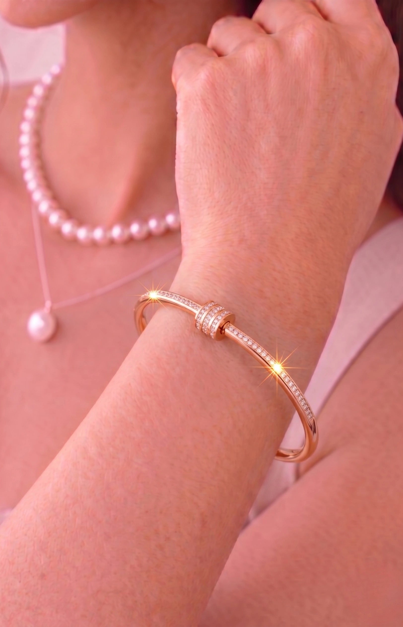 Timeless Sparkle Gold Plated Bangle