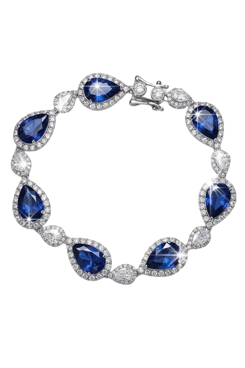 Vintage Blue Crystal Water Drop Bracelet