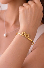 Eternal Swirl: Minimal Charm Bangle