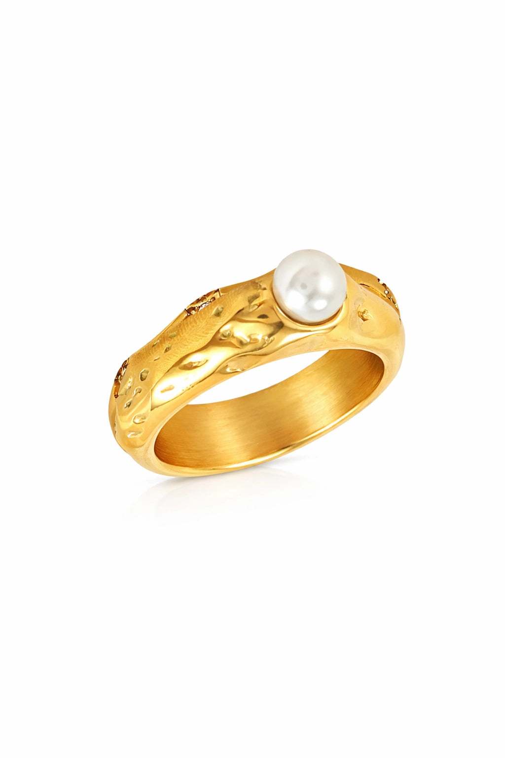 Pearl Inlaid Gold Ring