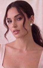 Zircon Square Stud Earrings